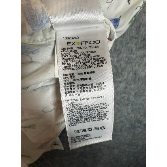 ExOfficio Mens Estacado Short-Sleeve Fishing AOP Button Up Vented Back - Med - Picture 7 of 10